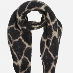 Giraffe Scarf - Black & Camel